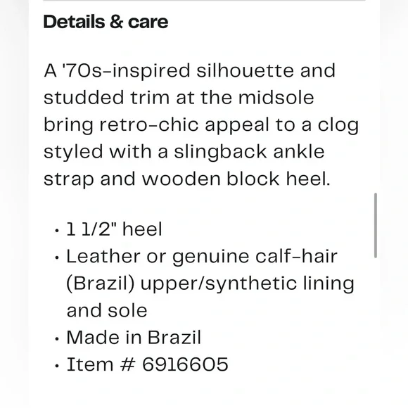 New! Sam Edelman Calf-hair/Leather Studded Wooden Clog Women’s Size 6 - Picture 2 of 16